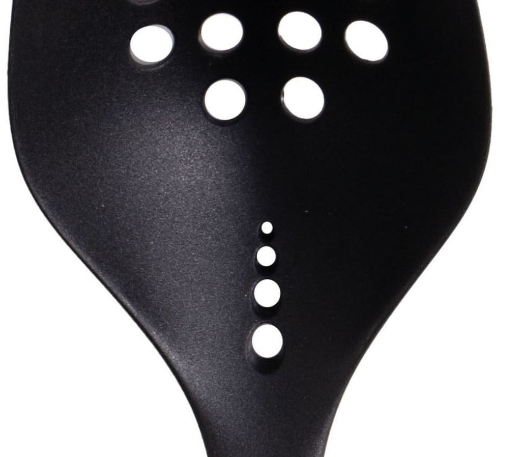 Heavy Duty Cooking Spoon with Bamboo Handle, 12.6"2.7", & Bamboo, Black - High-Precision Culinary Tool for Baking & Cooking Detail