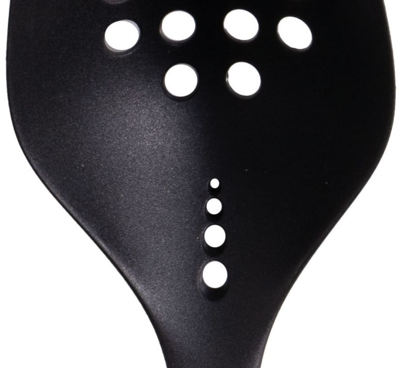 Heavy Duty Cooking Spoon with Bamboo Handle, 12.6"2.7", & Bamboo, Black - High-Precision Culinary Tool for Baking & Cooking Detail