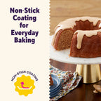 Ergonomic Manual Everyday Non-Stick Bundt Cake Pan 9.51" Fluted Tube Baking Pan, Packaging May Vary - Innovative Kitchen Helper for Modern Cooking Detail