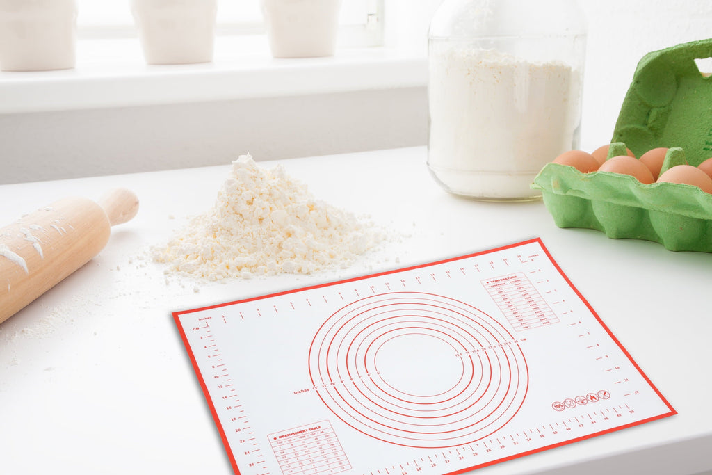 Premium Kitchen Reusable Silicone 24"x 18" Pastry Mat with Measurements - Kitchen Gadget Tool for Quick Food Prep Detail