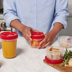 Deliciously Squishy 12 Piece Food Storage Set, Red - Deliciously Soft Cupcake Sensory Glob Detail