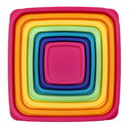 Whimsical Doughnut Plastic Rainbow Food Storage Set, Multi Color, 14 Count, Best Used for Leftover Storage and Reheating - Deliciously Soft Cupcake Sensory Glob Detail