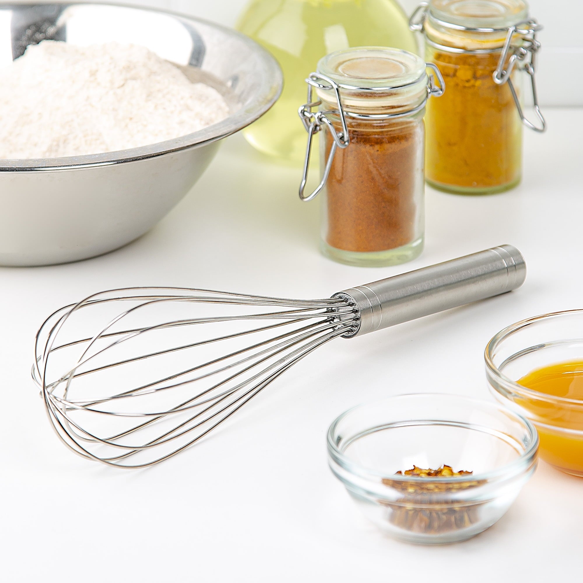 Ergonomic Manual 10" Stainless Steel Balloon Whisk - Multi-Functional Manual Food Chopper & Slicer Detail