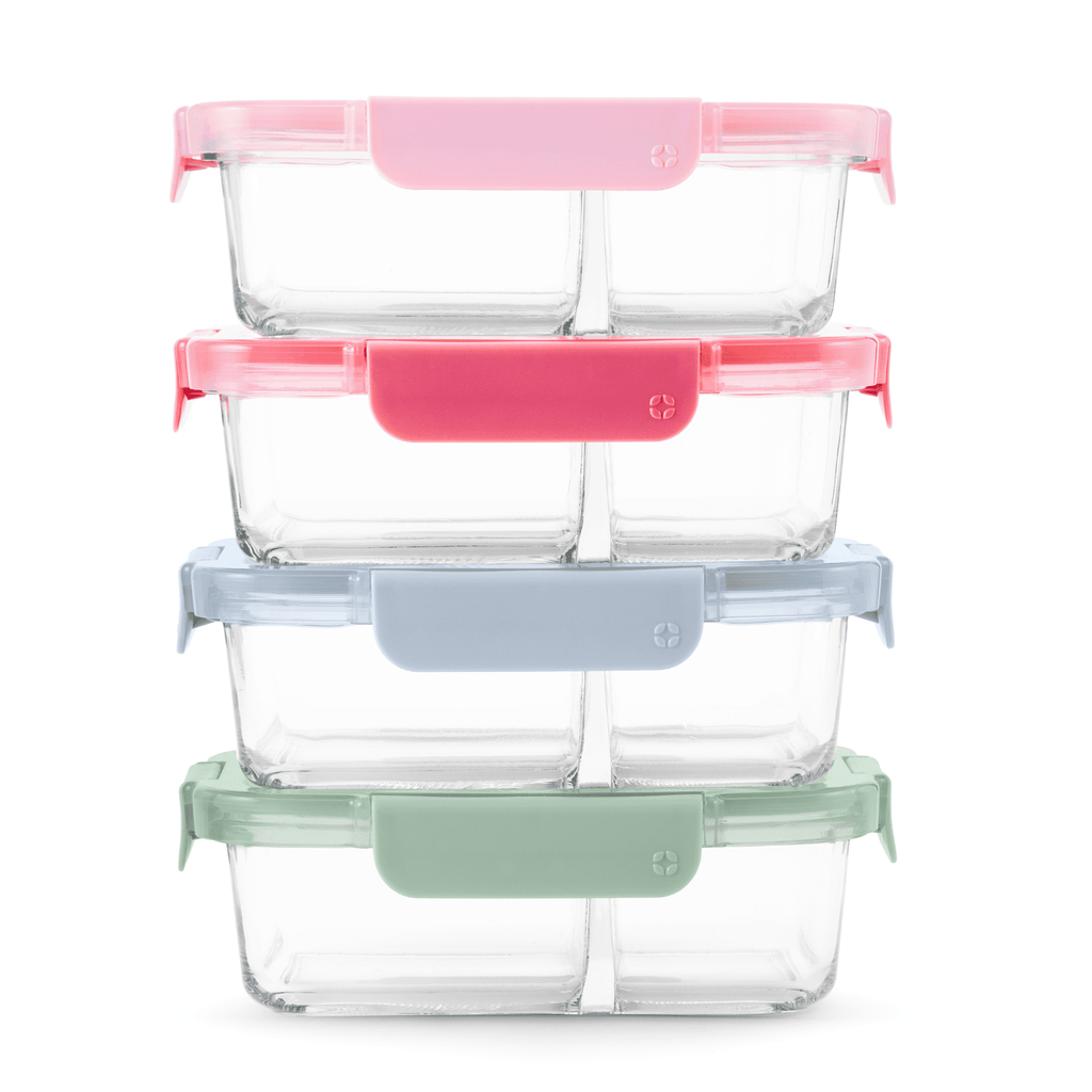 Deliciously Squishy 8pc 3.4 Cup Divided Glass Meal Prep Set - Fun Food Fidget Cookie Squishable Toy Detail