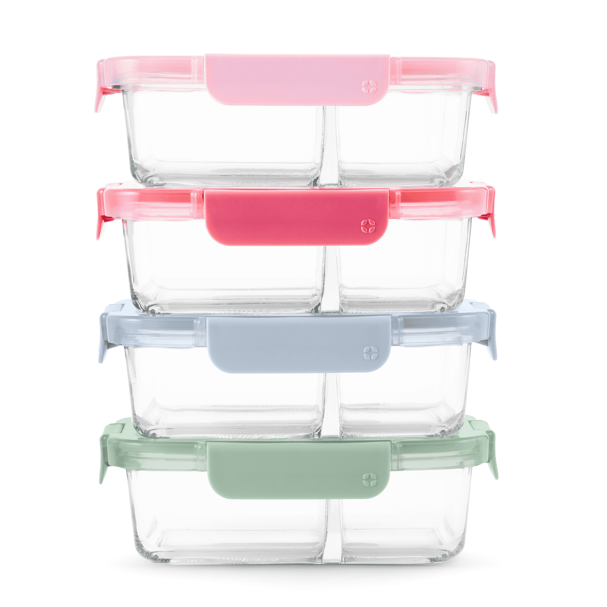 Deliciously Squishy 8pc 3.4 Cup Divided Glass Meal Prep Set - Fun Food Fidget Cookie Squishable Toy Detail