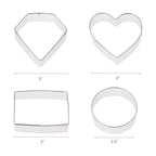 Multi-Functional Metal Shaped Cookie Cutters Set, 14 Pieces - Kitchen Gadget Tool for Quick Food Prep Detail