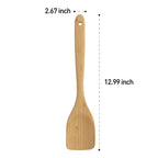 Durable Steel Bamboo Turner, Crafted , Cooking and Kitchen, 12.99 x 2.67 x 0.59 inch. - High-Precision Culinary Tool for Baking & Cooking Detail