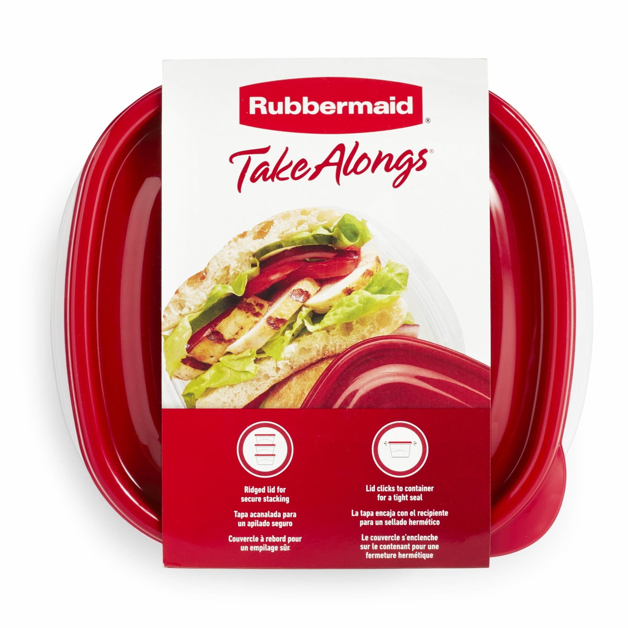 Deliciously Squishy 2.9-Cup Square Food Storage Containers, Ruby Red, 4 Pack - Deliciously Soft Cupcake Sensory Glob Detail
