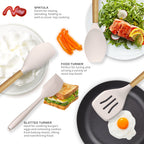 Seamless One-Piece Silicone Cooking Utensils Set - 446°F Heat Resistant Silicone Kitchen Utensils for Cooking,Kitchen Utensil Spatula Se... - Durable Turner & Ladle Utensil Set for Home Chefs Detail