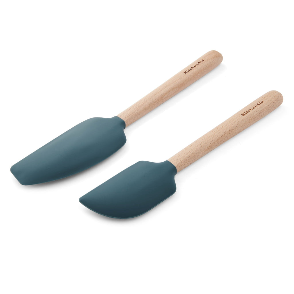 Durable Steel 2-Piece Silicone Mixing Spatula and Scraper Set for Cooking, Agave - Professional Kitchen Tool for Culinary Enthusiasts Detail