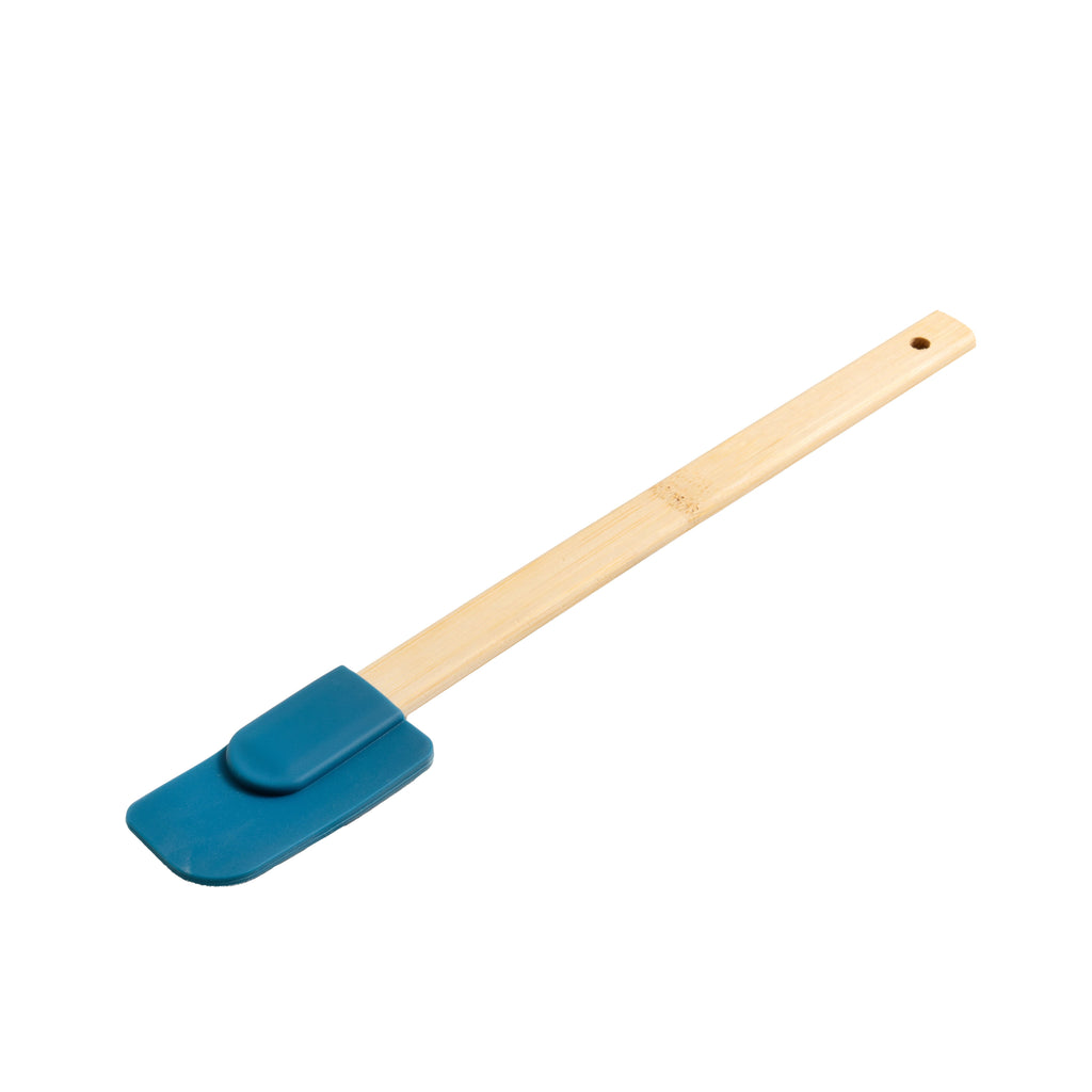 Ergonomic Cooking 9-Piece Bamboo Gadgets Kitchen and Cooking Utensil Sets, Blue - Ergonomic Kitchen Tongs and Cooking Spoon Utensil Detail