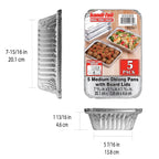 Deliciously Squishy Aluminum Meal Prep Pan with Lids, 5 Count - Playful Star & Heart Shaped Geometric NeeDoh Detail