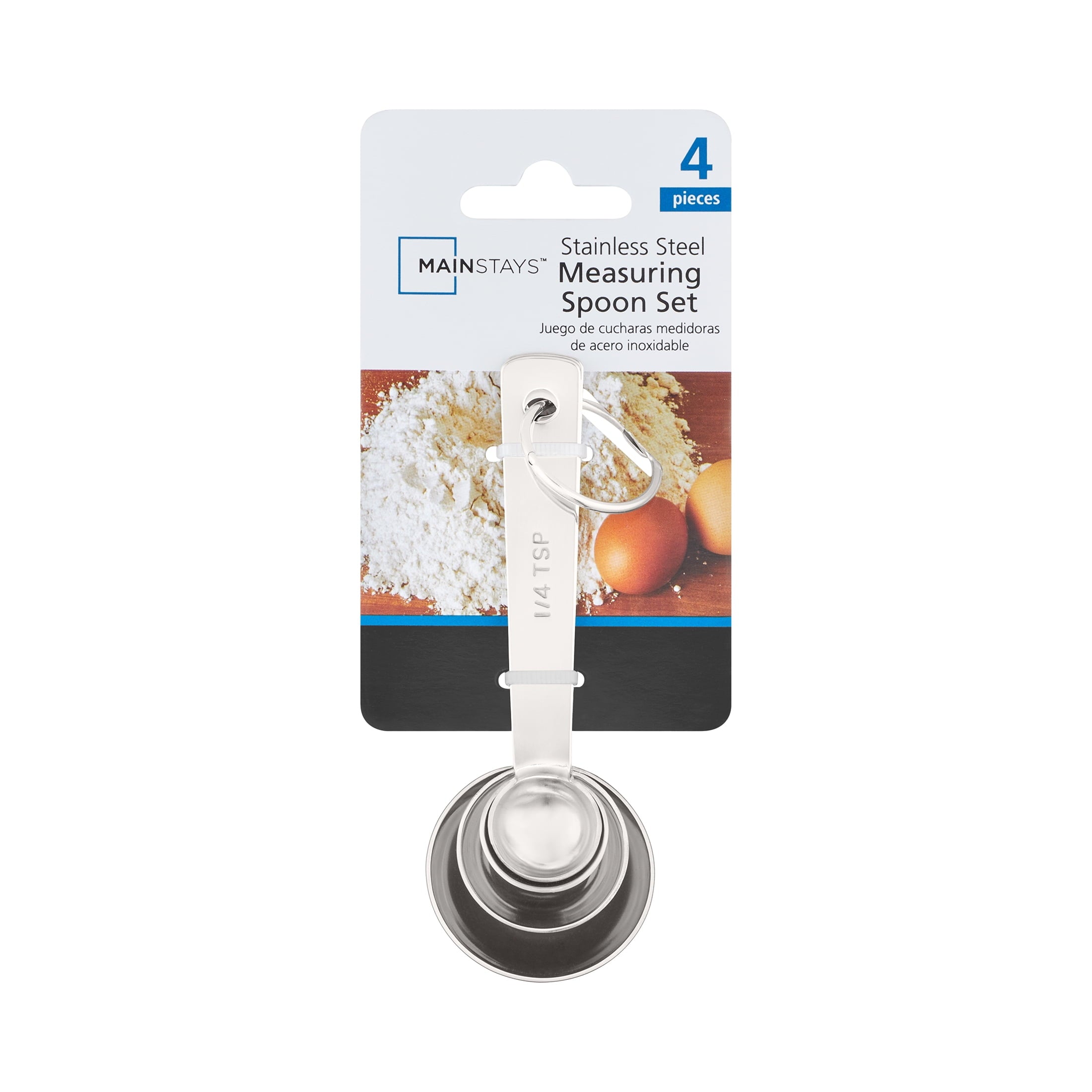 Premium Kitchen Kitchen Stainless Steel 4-Piece Nesting Measuring Spoons Set, Stainless Steel Finish - Innovative Kitchen Helper for Modern Cooking Detail