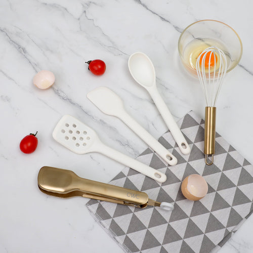 Chef-Quality 5-Piece Mini Silicone Utensil Set Durable & Nonstick Safe - High-Precision Culinary Tool for Baking & Cooking Detail