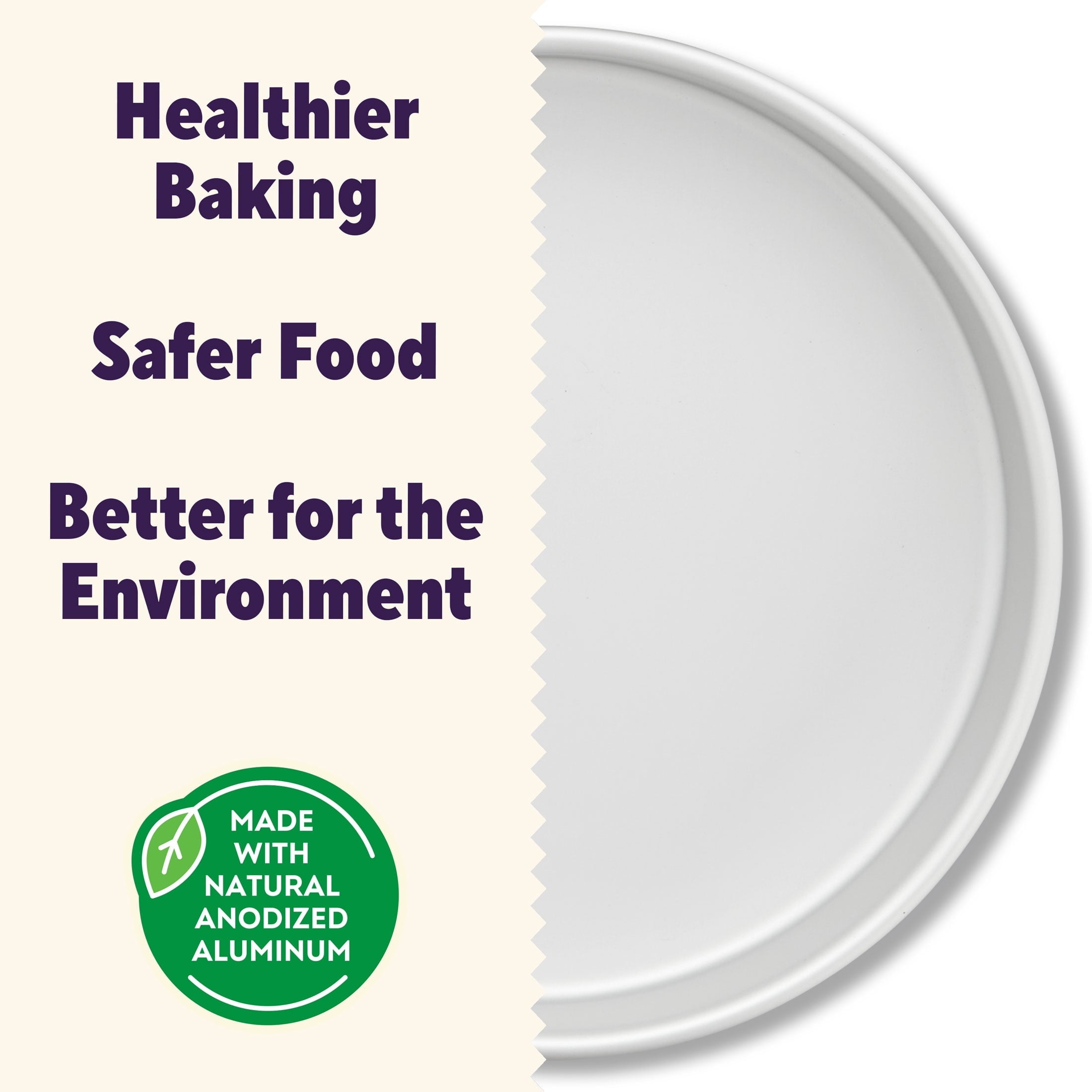 Ergonomic Manual Aluminum 8" Round Cake Pan 2" Depth Layer Cake Baking Pan, Packaging May Vary - Kitchen Gadget Tool for Quick Food Prep Detail