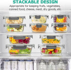 Playful Geometric 34pcs Glass Food Storage Containers with Lids Set, Airtight Meal Prep Containers (17 Containers & 17 Lids), Grey - Squishy Dohnut Sweet Treat Shaped Stress Toy Detail