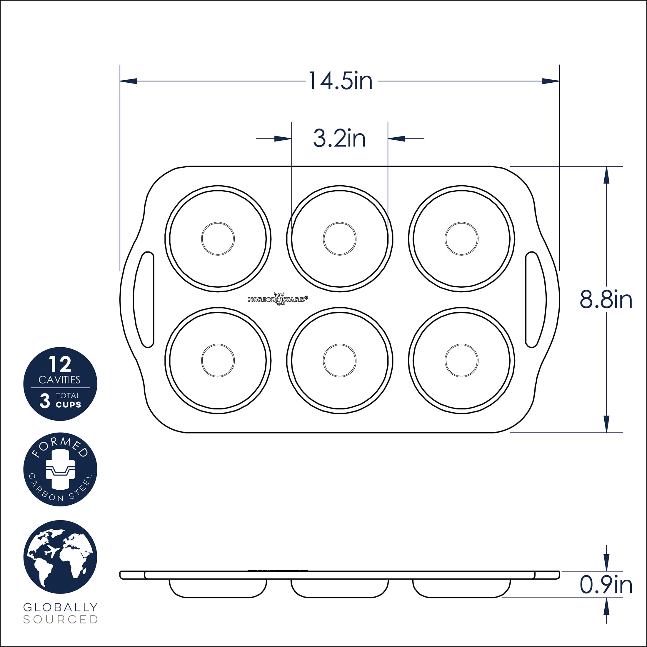 Premium Kitchen 6 Cavity Nonstick Steel Donut Pan - Innovative Kitchen Helper for Modern Cooking Detail