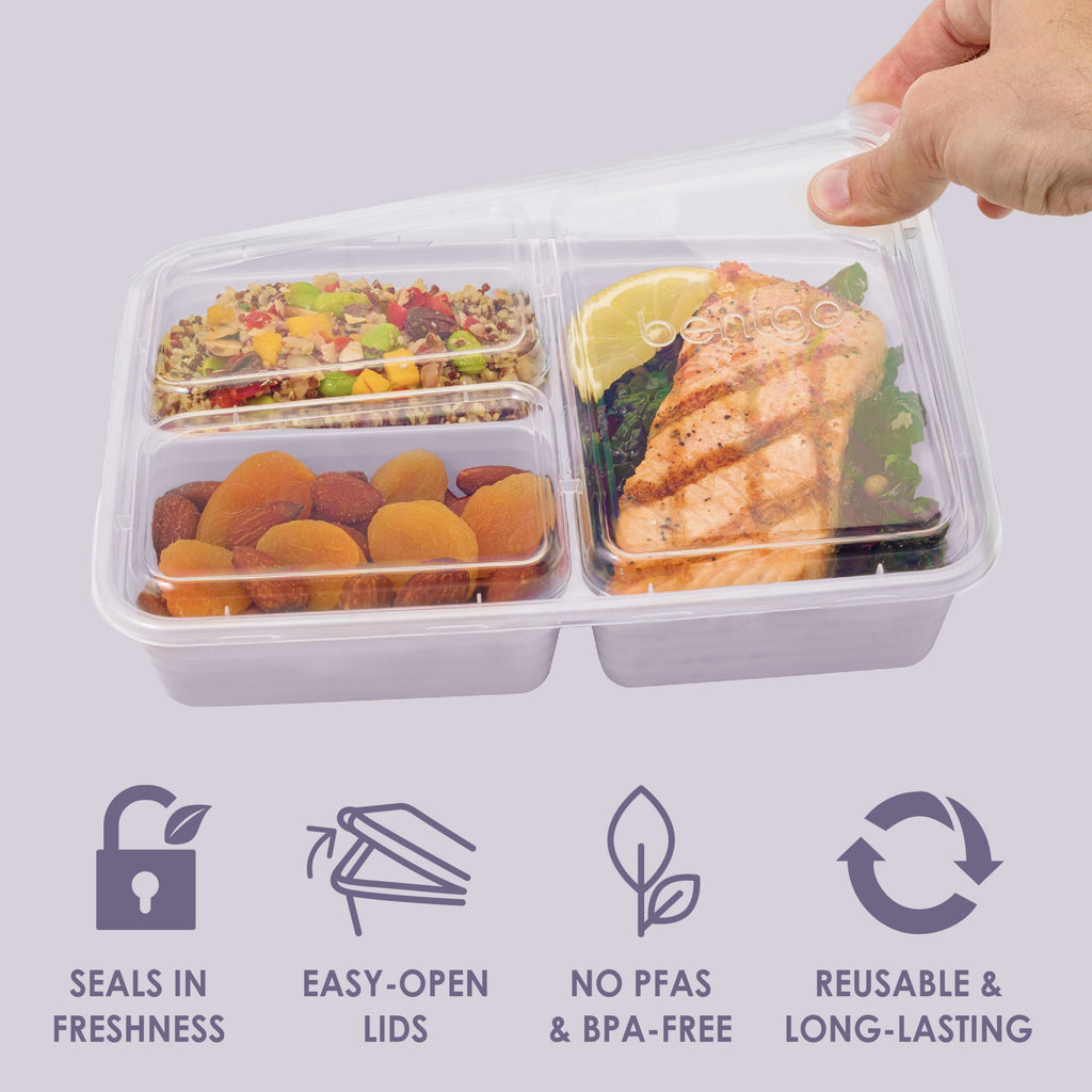 Fun Food Fidget 3-Compartment Meal Containers with Lids, PFAS & BPA Free Materials, Durable, Microwave, Freezer, & D... - Squishy Dohnut Sweet Treat Shaped Stress Toy Detail