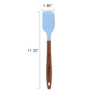Durable Steel 10-Piece Silicone and Acacia Wood Handle Cooking Utensils Set, Blue - Heavy Duty Stainless Steel Kitchen Shears Detail