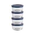 Sweet Treat Shaped Glass Food Storage Containers with Lids, 1 Cup Round, Set of 4 - Fun Food Fidget Cookie Squishable Toy - Default Title