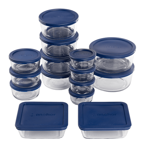 Deliciously Squishy Glass Food Storage Containers with SnugFit Lids, 30 Piece Set - Squishy Dohnut Sweet Treat Shaped Stress Toy - Default Title