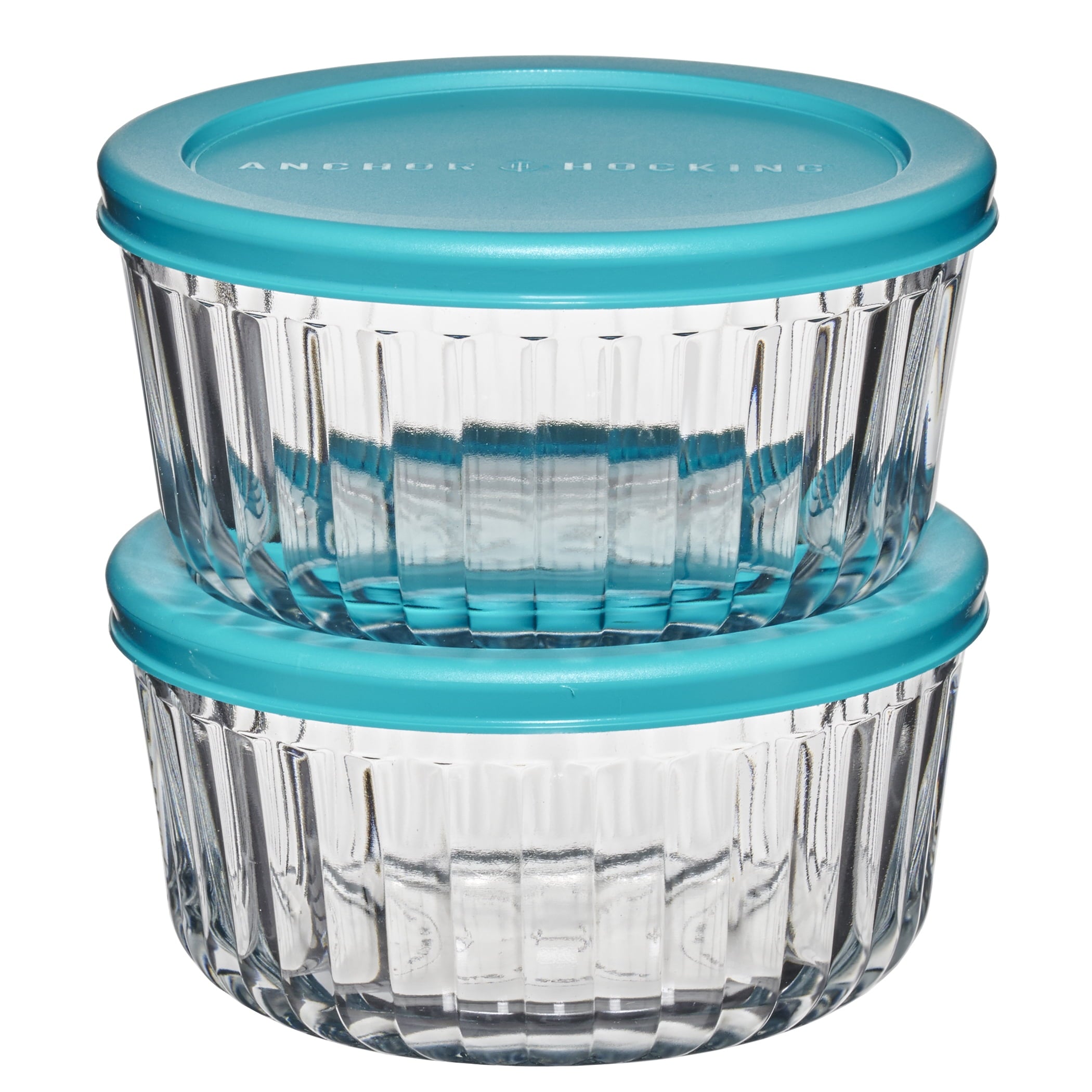 Deliciously Squishy Glass Food Storage Container with Lids, 4 Cup Round, Set of 2 - Fun Food Fidget Cookie Squishable Toy - Default Title