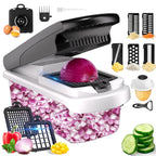 Ergonomic Manual Vegetable Chopper Food Slicer, 15 in 1 Multi-Function Food Chopper for Onion, Veggie, Cheese Grater, Vegetable... - Multi-Functional Manual Food Chopper & Slicer - Default Title