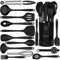 Durable Steel Silicone Cooking Utensils Set - 446°F Heat Resistant Kitchen Utensils,Turner Tongs,Spatula,Spoon,Brush,Whisk,Ki... - High-Precision Culinary Tool for Baking & Cooking - Default Title