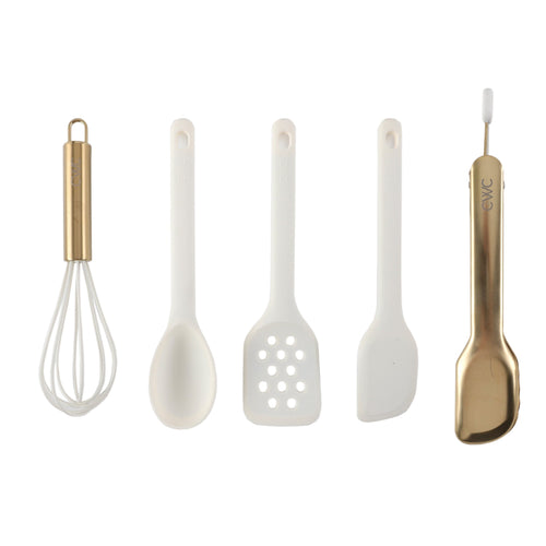Chef-Quality 5-Piece Mini Silicone Utensil Set Durable & Nonstick Safe - High-Precision Culinary Tool for Baking & Cooking - Default Title