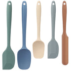 Heat-Resistant Food Grade Silicone Rubber Spatula Set, 5 Pcs Kithen Cooking Mixing Utensil Set, BPA-Free High Heat Resistant... - Durable Turner & Ladle Utensil Set for Home Chefs - Default Title