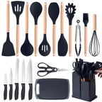 High-Precision Kitchen Utensils Set- 19 Pcs Silicone Cooking Utensils Set for Nonstick Cookware-Silicone Spatulas Set, Kitchen Gadge... - Professional Kitchen Tool for Culinary Enthusiasts - Default Title
