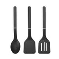 Seamless One-Piece 3-Piece Cooking Utensils Set with Ergonomic Handles, Black - Durable Turner & Ladle Utensil Set for Home Chefs - Default Title
