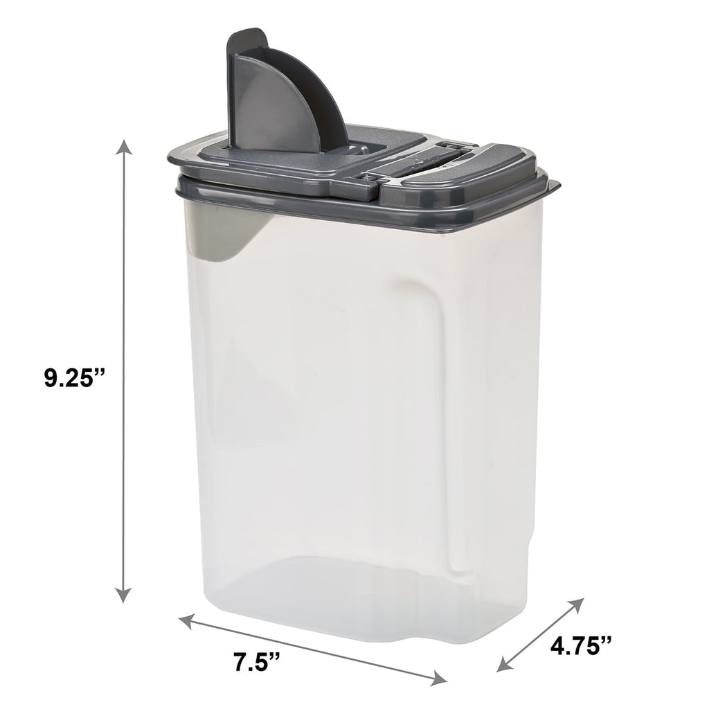 Playful Geometric 3.5 QT Plastic Food Dispenser, Clear with Gray Lid (1 Each) 7.5" L x 3.75" W x 9.25" H, Designed to Help wi... - Squishy Dohnut Sweet Treat Shaped Stress Toy - Default Title