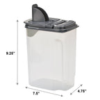 Playful Geometric 3.5 QT Plastic Food Dispenser, Clear with Gray Lid (1 Each) 7.5" L x 3.75" W x 9.25" H, Designed to Help wi... - Squishy Dohnut Sweet Treat Shaped Stress Toy - Default Title