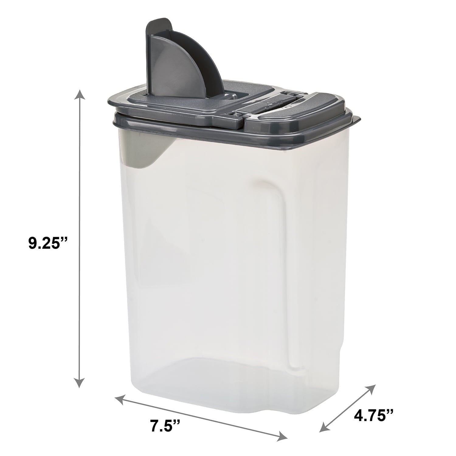 Playful Geometric 3.5 QT Plastic Food Dispenser, Clear with Gray Lid (1 Each) 7.5" L x 3.75" W x 9.25" H, Designed to Help wi... - Squishy Dohnut Sweet Treat Shaped Stress Toy - Default Title