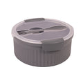 Sweet Treat Shaped Food Storage Bento Container, Round, Grey, 47oz Capacity, Ideal Use for Workday Meals and Travel - Deliciously Soft Cupcake Sensory Glob - Default Title