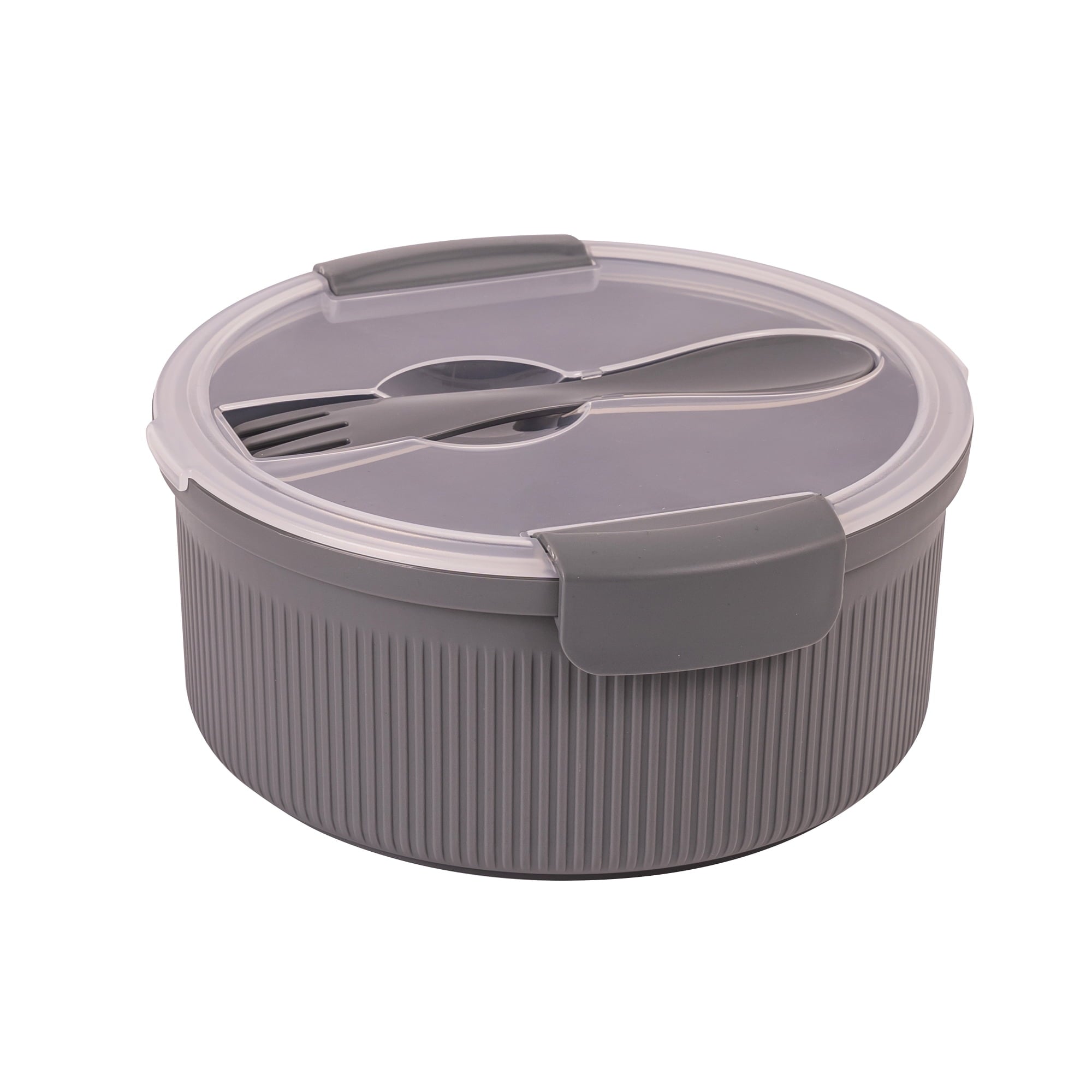 Sweet Treat Shaped Food Storage Bento Container, Round, Grey, 47oz Capacity, Ideal Use for Workday Meals and Travel - Deliciously Soft Cupcake Sensory Glob - Default Title