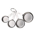 Ergonomic Manual Kitchen Stainless Steel 4-Piece Nesting Measuring Cups - Kitchen Gadget Tool for Quick Food Prep - Default Title