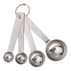 Premium Kitchen Kitchen Stainless Steel 4-Piece Nesting Measuring Spoons Set, Stainless Steel Finish - Innovative Kitchen Helper for Modern Cooking - Default Title