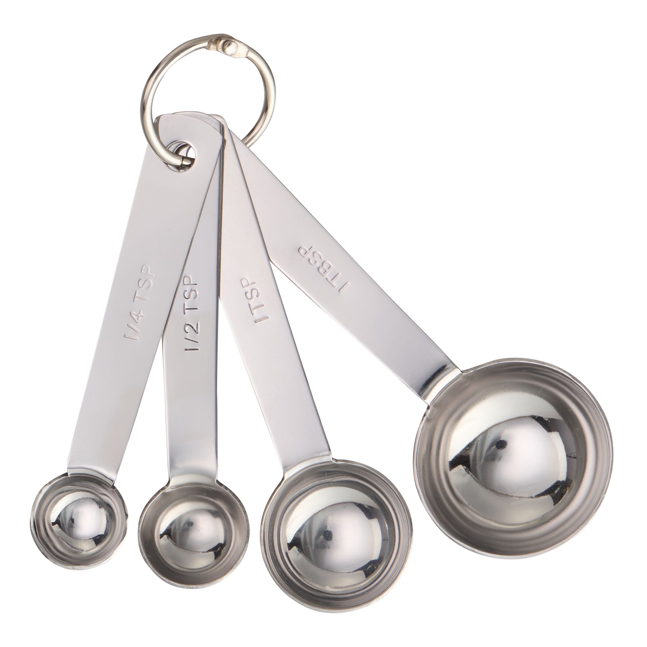 Premium Kitchen Kitchen Stainless Steel 4-Piece Nesting Measuring Spoons Set, Stainless Steel Finish - Innovative Kitchen Helper for Modern Cooking - Default Title