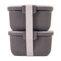 Whimsical Doughnut Plastic Food Storage Bento Snack Container, Rectangle, Grey, 19oz Capacity, Made for Portable Food Storage - Deliciously Soft Cupcake Sensory Glob - Default Title
