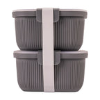 Whimsical Doughnut Plastic Food Storage Bento Snack Container, Rectangle, Grey, 19oz Capacity, Made for Portable Food Storage - Deliciously Soft Cupcake Sensory Glob - Default Title