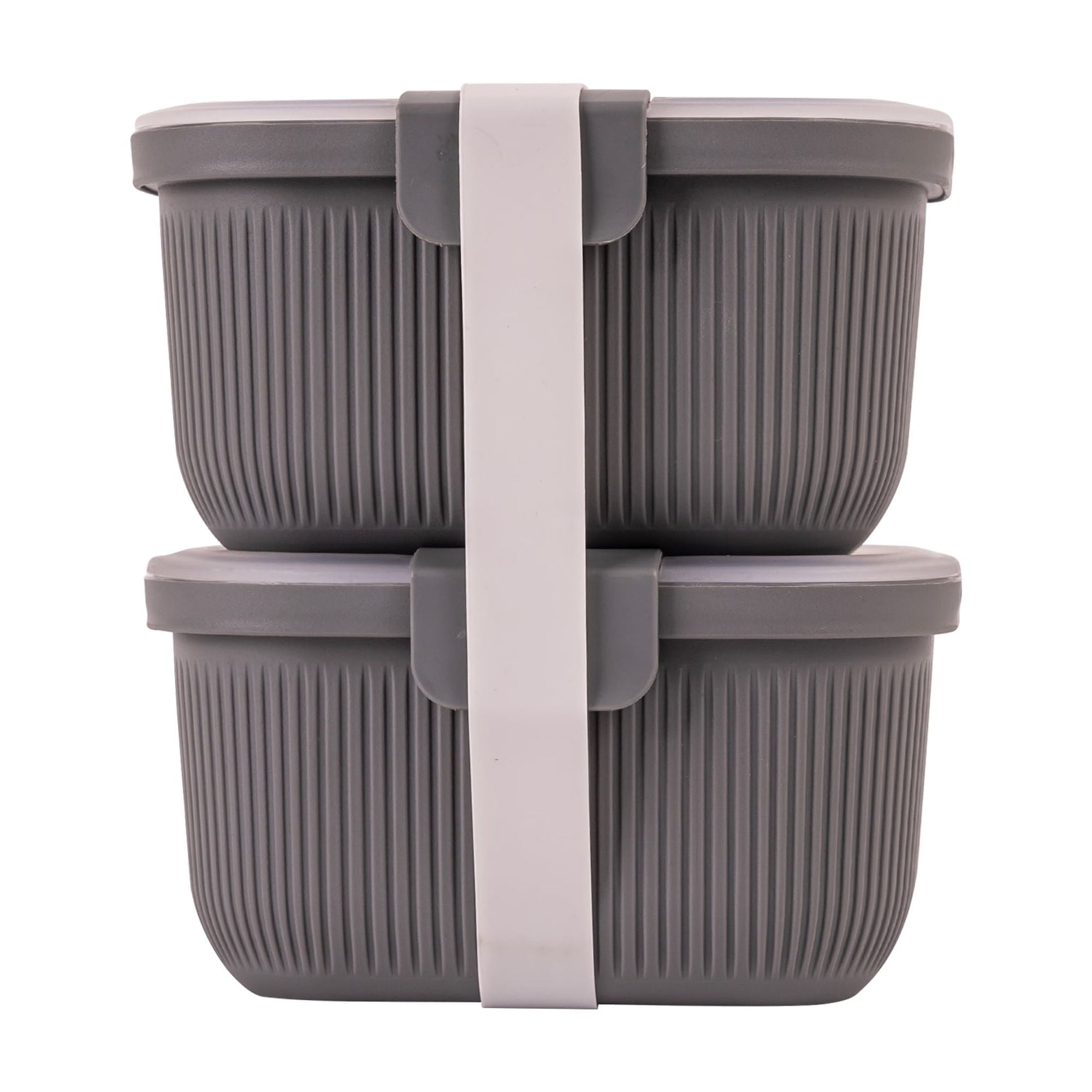 Whimsical Doughnut Plastic Food Storage Bento Snack Container, Rectangle, Grey, 19oz Capacity, Made for Portable Food Storage - Deliciously Soft Cupcake Sensory Glob - Default Title