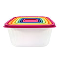 Whimsical Doughnut Plastic Rainbow Food Storage Set, Multi Color, 14 Count, Best Used for Leftover Storage and Reheating - Deliciously Soft Cupcake Sensory Glob - Default Title