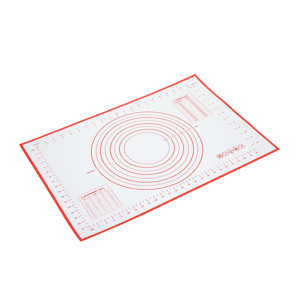 Premium Kitchen Reusable Silicone 24"x 18" Pastry Mat with Measurements - Kitchen Gadget Tool for Quick Food Prep - Default Title