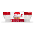 Fun Food Fidget 4.0-Cup Rectangle Food Storage Containers, Ruby Red, 3 pack - Fun Food Fidget Cookie Squishable Toy - Default Title