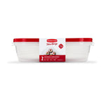 Sweet Treat Shaped 1 Gallon, 2 Packs, Red, Large Rectangular Plastic Food Storage Containers - Fun Food Fidget Cookie Squishable Toy - Default Title