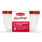 Sweet Treat Shaped 8 Cups, 2 Packs, Red, Plastic Deep Rectangle Food Storage Containers - Playful Star & Heart Shaped Geometric NeeDoh - Default Title