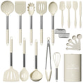 Heavy Duty Silicone Cooking Utensil Set, 30 Pcs Kitchen Utensils Set with Stainless Steel Handle, Food Grade Silicone Spatula Se... - High-Precision Culinary Tool for Baking & Cooking - Default Title