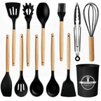 Durable Steel Silicone Cooking Utensils Set, Heat Resistant Kitchen Cooking Utensils Set, 12 PCS Handle Silicone Kitchen Gadgets Ut... - Multi-Purpose Hand Tool for Daily Meal Prep - Default Title